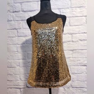 Zeagoo Women's Sleeveless Sparkle Shimmer Camisole Vest Glitter Sequin Tank Tops